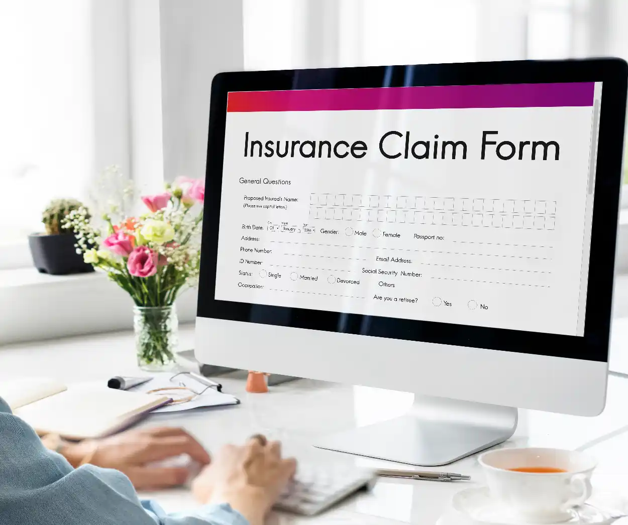 insurance claim form image